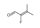 2-fluoro-3-methylbut-2-enal Structure