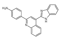 4-[4-(1H-benzimidazol-2-yl)quinolin-2-yl]aniline结构式