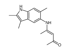 4-[(2,3,6-trimethyl-1H-indol-5-yl)amino]pent-3-en-2-one结构式