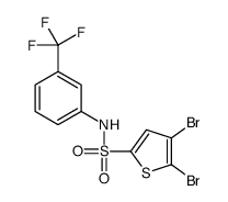 4,5-dibromo-N-[3-(trifluoromethyl)phenyl]thiophene-2-sulfonamide结构式