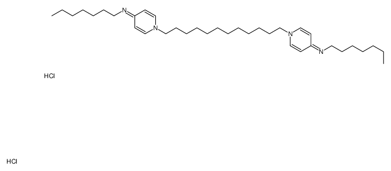 N-heptyl-1-[12-[4-(heptylamino)pyridin-1-ium-1-yl]dodecyl]pyridin-1-ium-4-amine,dichloride结构式
