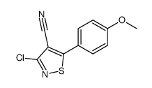 3-chloro-5-(4-methoxyphenyl)-1,2-thiazole-4-carbonitrile结构式