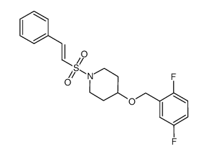 (E)-1-[4-[(2,5-difluorobenzyl)oxy]piperidin-1-ylsulphonyl]-2-phenylethene Structure