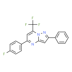 5-(4-Fluorophenyl)-2-phenyl-7-(trifluoromethyl)pyrazolo[1,5-a]pyrimidine结构式