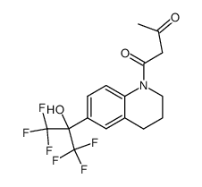 2-(1-acetoacetyl-1,2,3,4-tetrahydro-quinolin-6-yl)-1,1,1,3,3,3-hexafluoro-propan-2-ol结构式