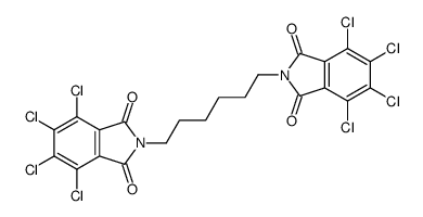 N,N'-hexamethylenebis[3,4,5,6,-tetrachlorophthalimide] structure