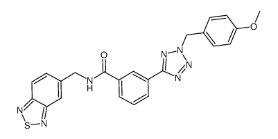 N-2,1,3-benzothiadiazol-5-ylmethyl-3-[2-(4-methoxy-benzyl)-2H-tetrazol-5-yl]-benzamide Structure