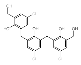 Benzenemethanol, 3,3'-[(5-chloro-2-hydroxy-1,3-phenylene)bis(methylene)]bis[5-chloro-2-hydroxy-结构式