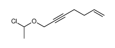 7-(1-chloroethoxy)hept-1-en-5-yne结构式