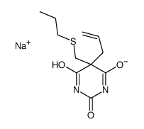 5-Allyl-5-(propylthiomethyl)-2-sodiooxy-4,6(1H,5H)-pyrimidinedione structure