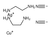 bis(ethane-1,2-diamine-N,N')copper(1+) bis(cyano-C)argentate(1-)结构式