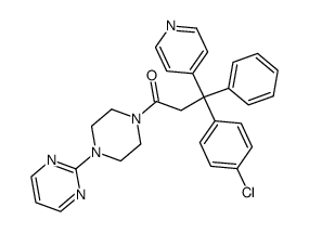 1-[3-(4-chloro-phenyl)-3-phenyl-3-pyridin-4-yl-propionyl]-4-pyrimidin-2-yl-piperazine Structure