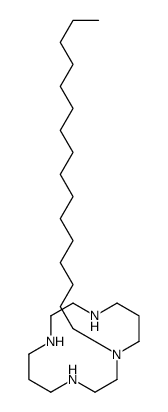 1-hexadecyl-1,4,8,11-tetrazacyclotetradecane结构式