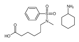 6-[methyl(phenylsulphonyl)amino]hexanoic acid, compound with cyclohexylamine (1:1) Structure