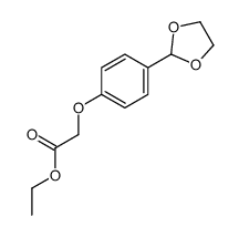 ethyl 2-[4-(1,3-dioxolan-2-yl)phenoxy]acetate Structure
