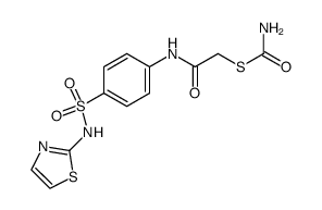 carbamoylmercapto-acetic acid-(4-thiazol-2-ylsulfamoyl-anilide)结构式