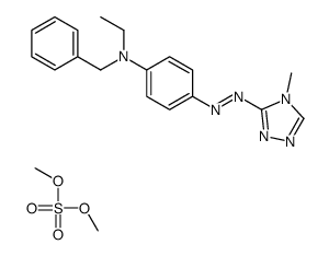 N-benzyl-N-ethyl-4-[(4-methyl-1,2,4-triazol-3-yl)diazenyl]aniline,dimethyl sulfate Structure