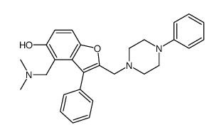 4-[(dimethylamino)methyl]-3-phenyl-2-[(4-phenylpiperazin-1-yl)methyl]-1-benzofuran-5-ol Structure