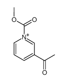 3-acetyl-N-(methoxycarbonyl)pyridinium ion结构式