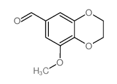 8-甲氧基-2,3-二氢苯并[b][1,4]二氧杂环己烷基-6-甲醛结构式