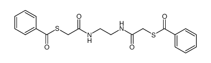 N,N'-bis(S-benzoylmercaptoacetamido)ethylenediamine structure