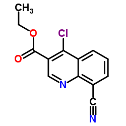 Ethyl 4-chloro-8-cyano-3-quinolinecarboxylate structure