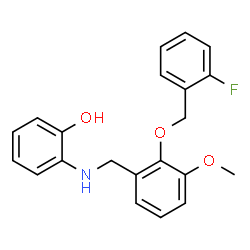 2-((2-[(2-FLUOROBENZYL)OXY]-3-METHOXYBENZYL)AMINO)PHENOL Structure