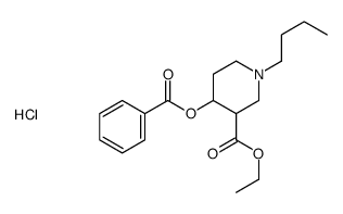 ethyl 4-benzoyloxy-1-butylpiperidine-3-carboxylate,hydrochloride Structure