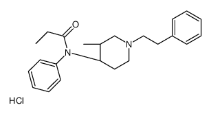 N-[(3S,4R)-3-methyl-1-(2-phenylethyl)piperidin-4-yl]-N-phenylpropanamide,hydrochloride结构式