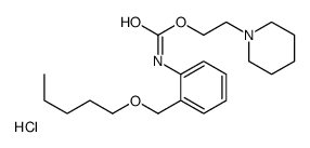 2-piperidin-1-ium-1-ylethyl N-[2-(pentoxymethyl)phenyl]carbamate,chloride Structure