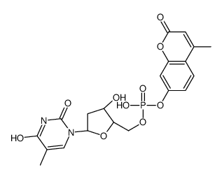 4-methylumbelliferyl thymidine 3'-phosphate Structure