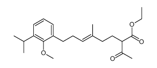 ethyl (E)-2-acetyl-8-(3-isopropyl-2-methoxyphenyl)-5-methyloct-5-enoate结构式