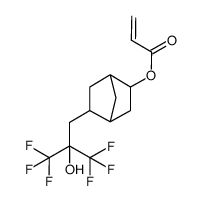 acrylic acid 5-(2-triluforomethyl-2-hydroxyl-1,1,1-trifluoropropyl)-norbomanyl ester Structure