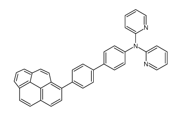 N-[4-(4-pyren-1-ylphenyl)phenyl]-N-pyridin-2-ylpyridin-2-amine Structure