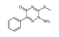 2-amino-3-methylsulfanyl-6-phenyl-1,2,4-triazin-5-one Structure