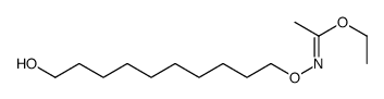 ethyl N-(10-hydroxydecoxy)ethanimidate Structure