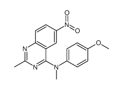 N-(4-methoxyphenyl)-N,2-dimethyl-6-nitroquinazolin-4-amine结构式