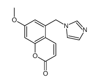 5-(imidazol-1-ylmethyl)-7-methoxychromen-2-one Structure