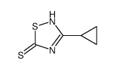 3-cyclopropyl-2H-1,2,4-thiadiazole-5-thione结构式