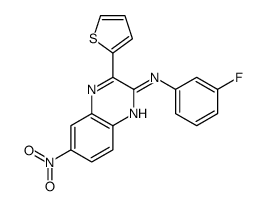 N-(3-fluorophenyl)-6-nitro-3-thiophen-2-ylquinoxalin-2-amine Structure