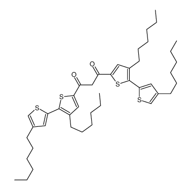 1,3-bis[4-hexyl-5-(4-hexylthiophen-2-yl)thiophen-2-yl]propane-1,3-dione结构式