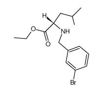(S)-2-(3-Bromo-benzylamino)-4-methyl-pentanoic acid ethyl ester结构式
