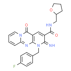 1-(4-fluorobenzyl)-2-imino-5-oxo-N-(tetrahydro-2-furanylmethyl)-1,5-dihydro-2H-dipyrido[1,2-a:2,3-d]pyrimidine-3-carboxamide picture