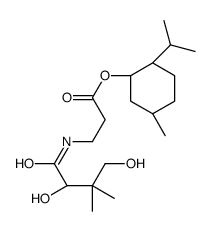 (1alpha,2beta,5alpha)-5-methyl-2-(1-methylethyl)cyclohexyl (R)-N-(2,4-dihydroxy-3,3-dimethyl-1-oxobutyl)-beta-alaninate结构式