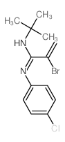 2-Propenimidamide,2-bromo-N-(4-chlorophenyl)-N'-(1,1-dimethylethyl)- Structure