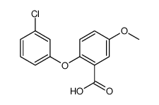 2-(3-Chlorophenoxy)-5-methoxybenzoic acid Structure