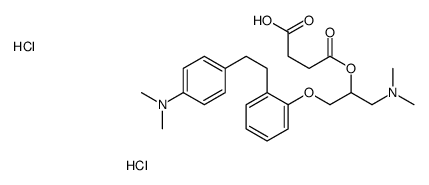 4-[1-dimethylamino-3-[2-[2-(4-dimethylaminophenyl)ethyl]phenoxy]propan-2-yl]oxy-4-oxo-butanoic acid dihydrochloride Structure