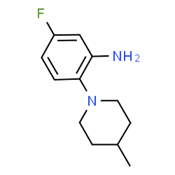 5-Fluoro-2-(4-methyl-1-piperidinyl)aniline structure