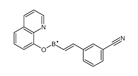 2-(3-cyanophenyl)ethenyl-quinolin-8-yloxyboron结构式