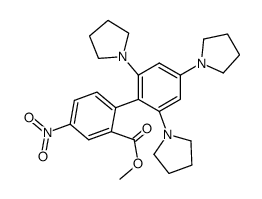 2,4,6-Tripyrrolidino-2'-(methoxycarbonyl)-4'-nitrobiphenyl结构式